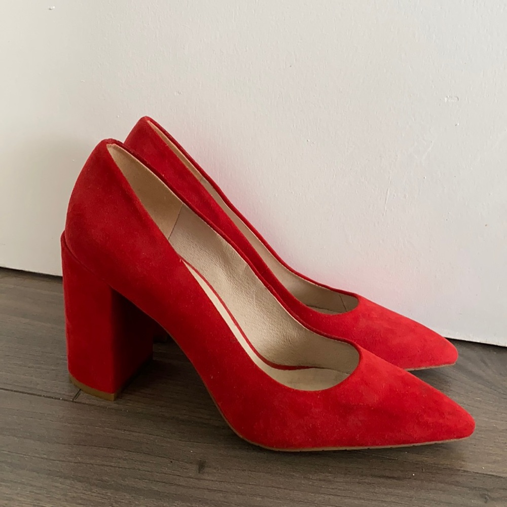 Kenneth Cole red block heels